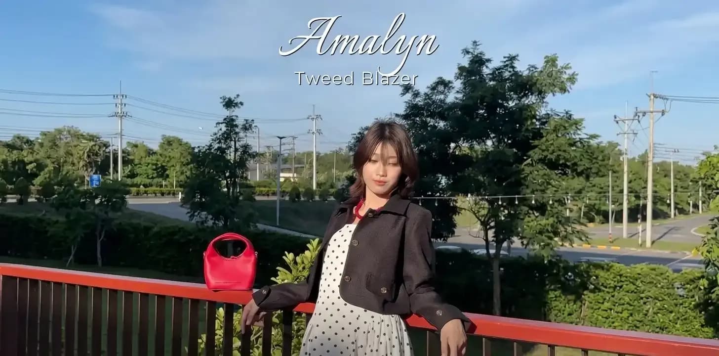 จับคู่ชุดไปคาเฟ่ เบลเซอร์ทวีตกับดอตตี้เดรส เซ้ทแฟชั่นที่แนะนำ