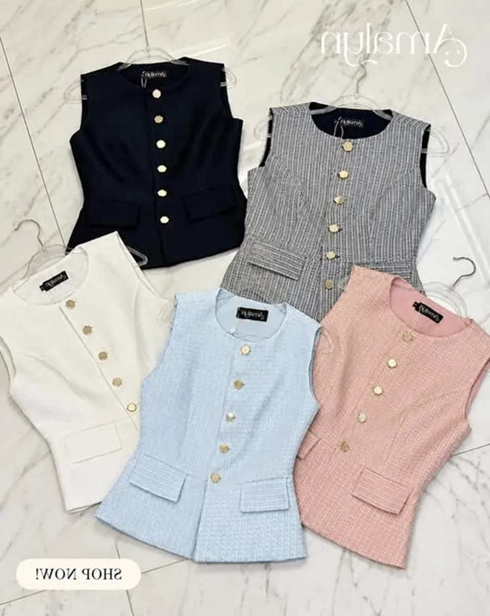 เสื้อกั๊กผ้าทวีตตอนนี้มีกี่สี ? พร้อมแนะนำไอเดียแมตช์ลุคสุดชิค — lookbook image 2