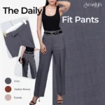กางเกงขายาวกระบอกกลาง The Daily Fit Pants Amalyn_Collections