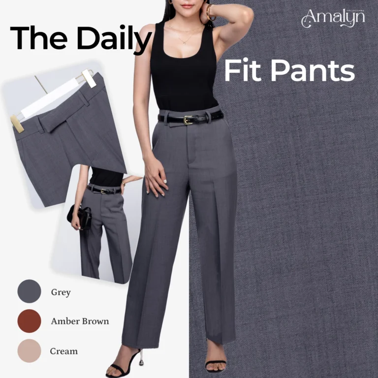 กางเกงขายาวกระบอกกลาง The Daily Fit Pants Amalyn_Collections