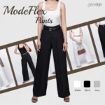 กางเกงขายาวกระบอกใหญ่ใส่ทำงาน ModeFlex Pant | Amalyn_Collections