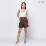 กางเกงเอวสูงทรงบาร์บี้ Classic Short Pants | Amalyn Collections