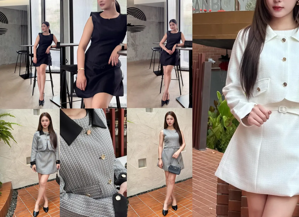 Luxury tweed mini dress women style for modern women’s fashion in 2026