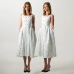 ✨Amalyn Dotty Dress (ด็อตตี้ เดรส) 🤍 เดรสลายจุดโทนขาวดำ ดีไซน์เรียบหรู ด้านหน้า